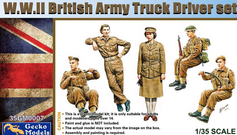 WWII British Army Truck Drivers & Passengers