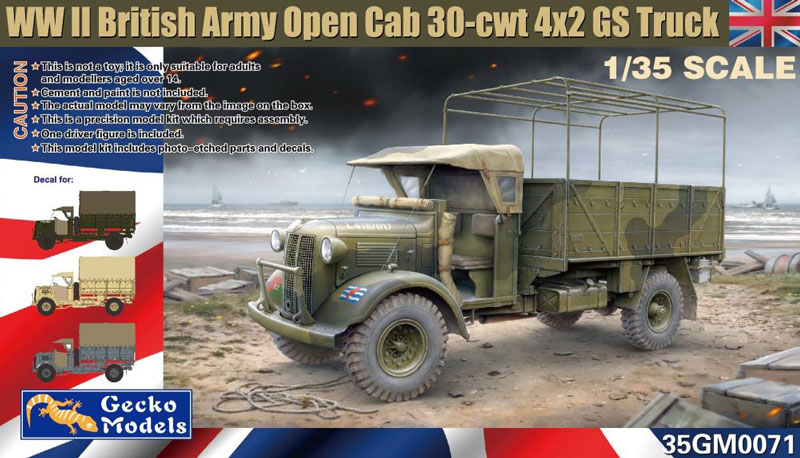 WWII British Army Open Cab 30cwt 4x2 GS Truck