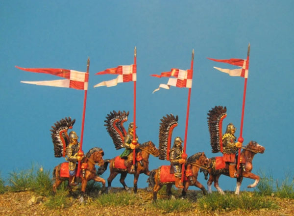 Winged Hussar - Trotting Horses, Lance Upright