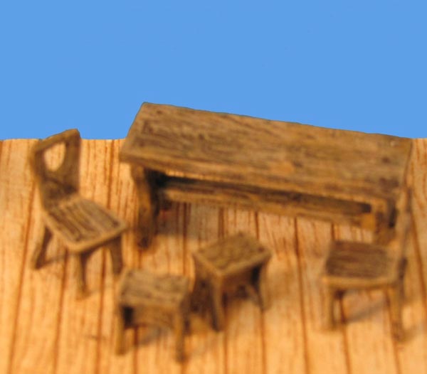 Supply Set - Table, Bench, Stool set 3