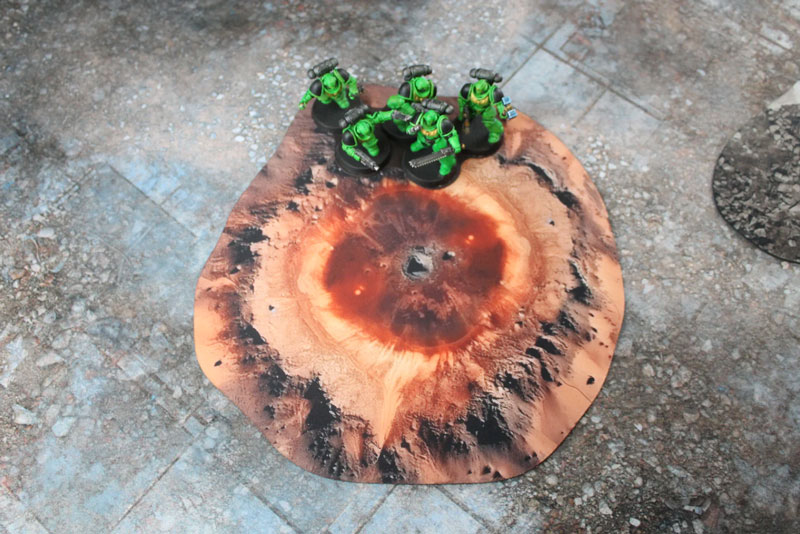 Double Sided Neoprene Terrain  - Crater and Trees