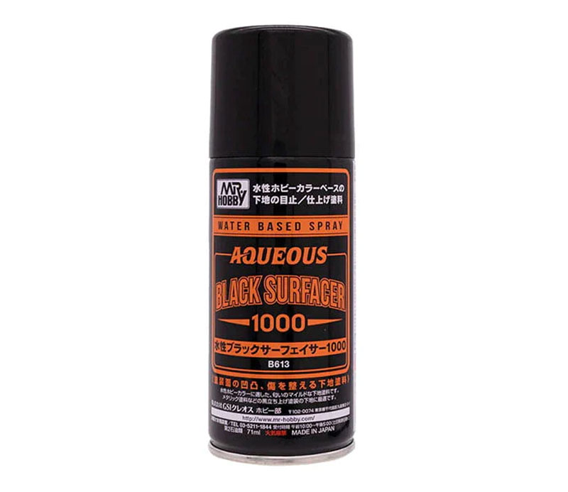 Mr Hobby Aqueous Black Surfacer 1000 Spray