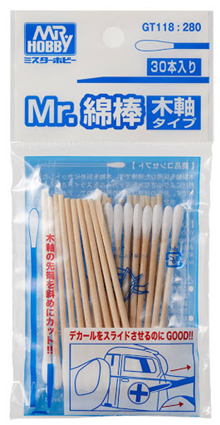 Mr. Cotton Swab Wooden Stick Type (30pc)