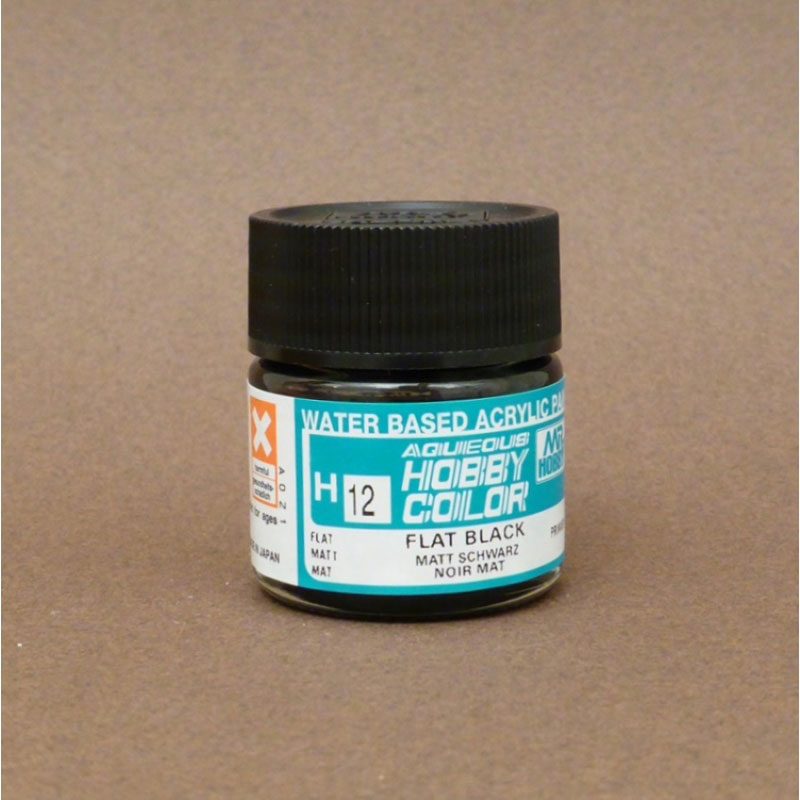 Flat Black - Aqueous/Acrylic Paint 10ml