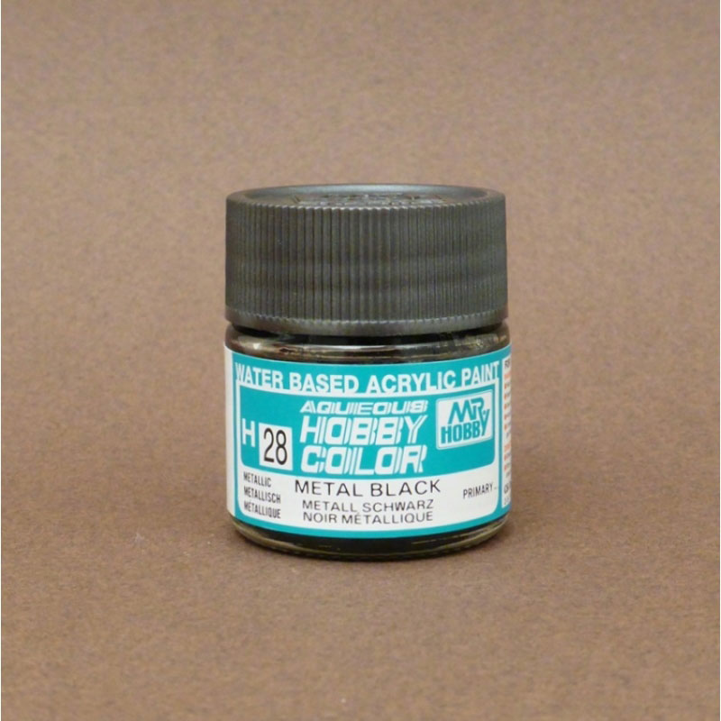 Metallic (Gloss) Black - Aqueous/Acrylic Paint 10ml
