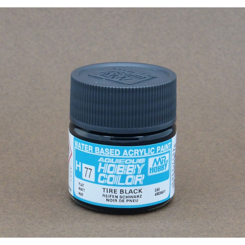 Flat Tire Black - Aqueous/Acrylic Paint 10ml