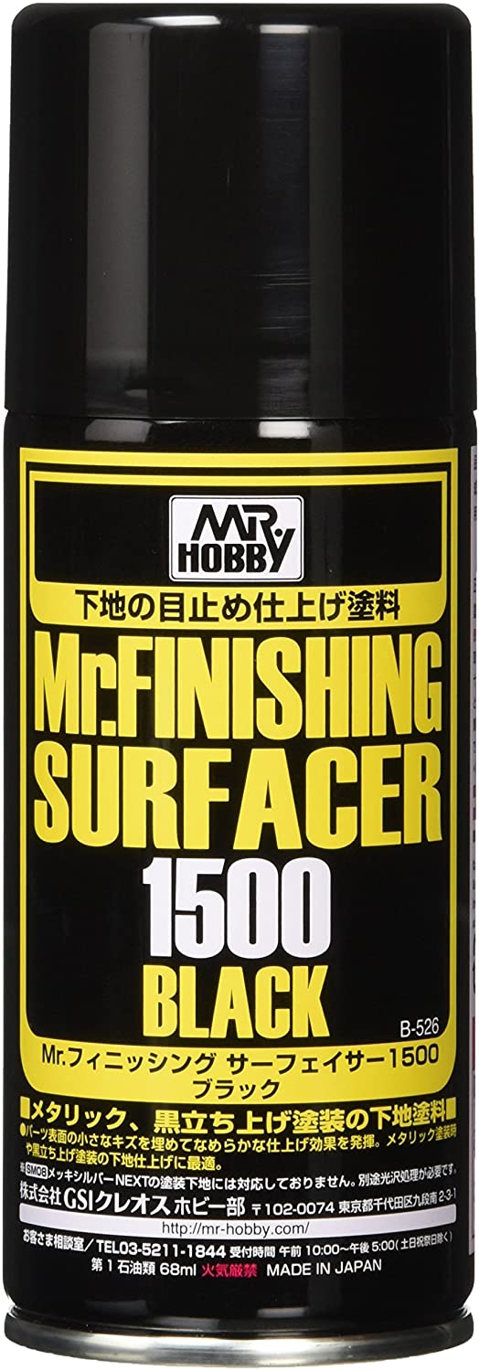 Mr. Finishing Surfacer 1500 - Black - 170ml (Spray)