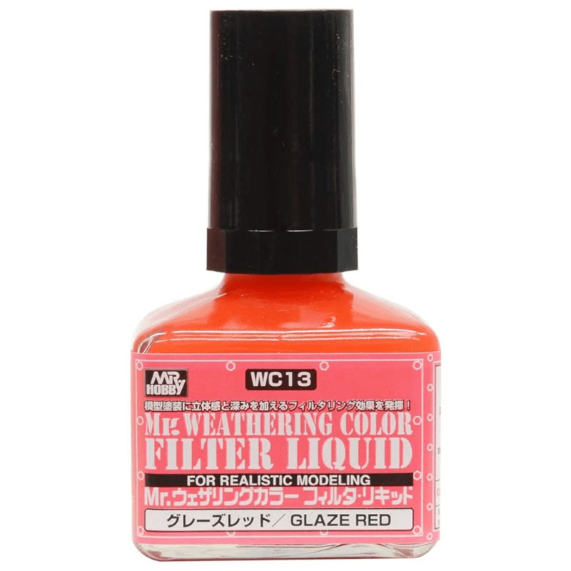 Mr Weathering Color Filter Liquid - Glaze Red 40ml