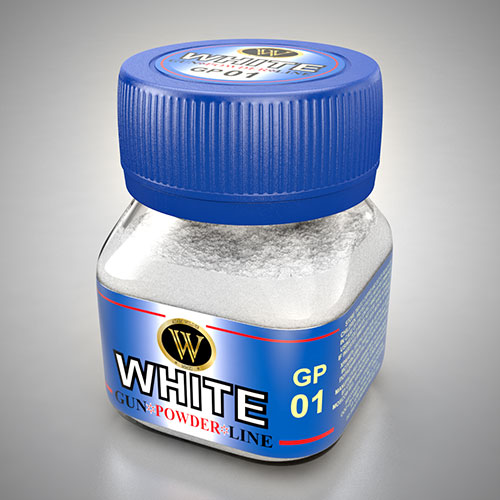 Gunpowder Line: White Pigments Powders, 50ml bottle