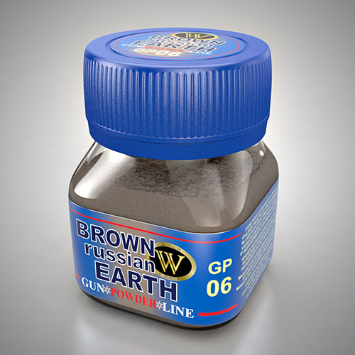 Gunpowder Line: Brown Russian Earth Pigments Powders, 50ml bottle
