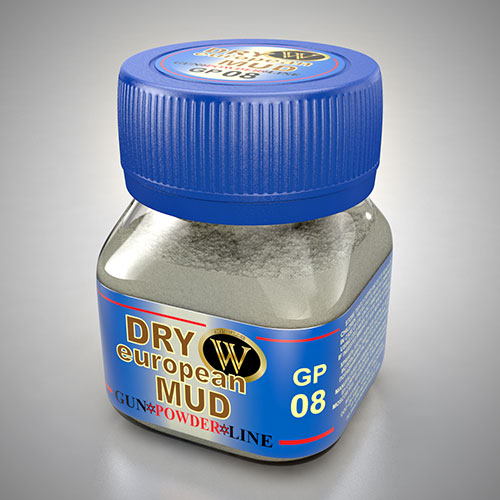 Gunpowder Line: Dry European Mud Pigments Powders, 50ml bottle