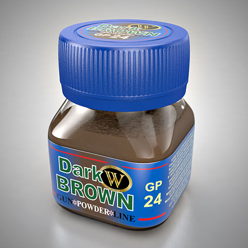 Gunpowder Line: Dark Brown Pigments Powders, 50ml bottle