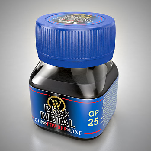 Gunpowder Line: Black Metal Pigments Powders, 50ml bottle