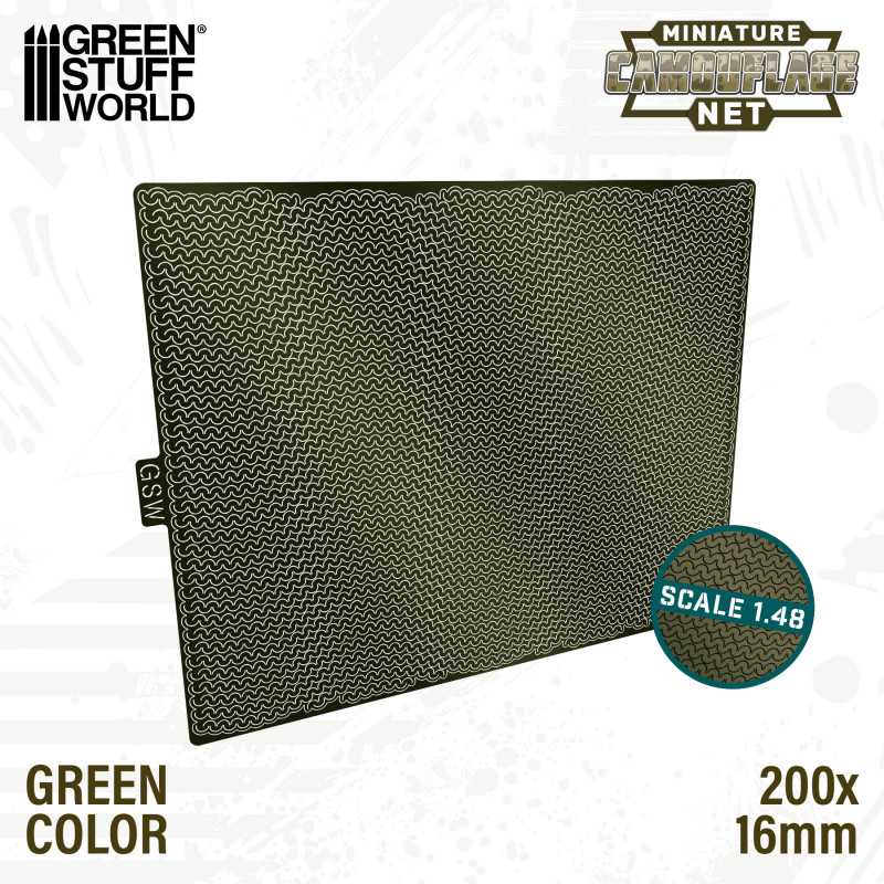 Green Stuff World Miniature Camouflage Nets Green 1:48