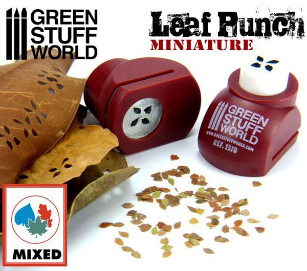 Miniature Leaf Punch - RED - Mixed
