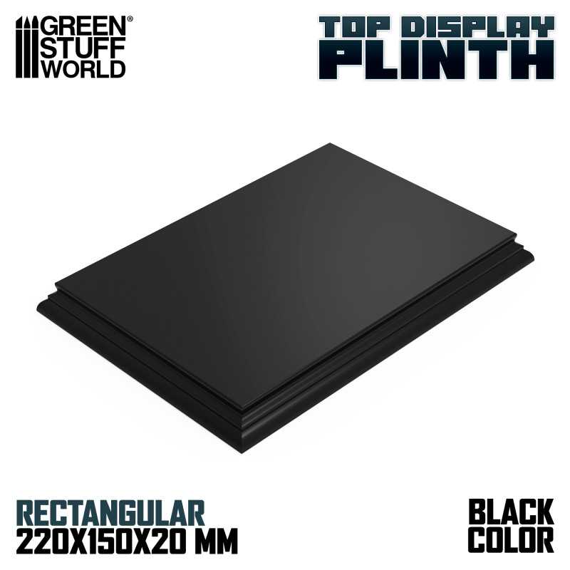 Green Stuff World Rectangular Top Display Plinth 22x15 cm Black
