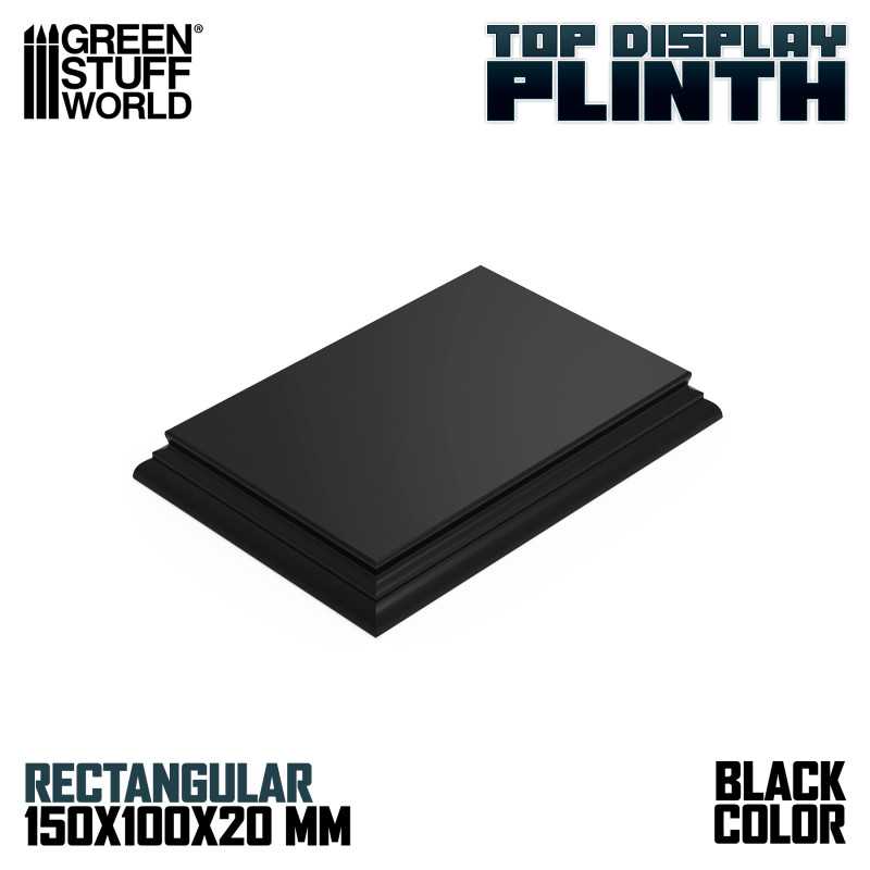 Green Stuff World Rectangular Top Display Plinth 15x10 cm Black