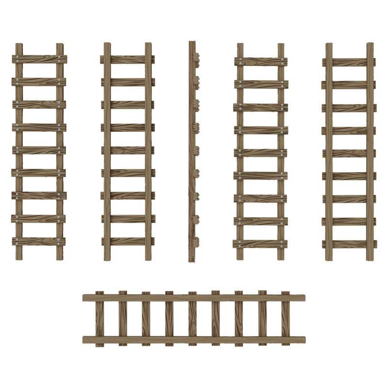 Green Stuff World Small Wooden Ladders 1:48 - 1:35