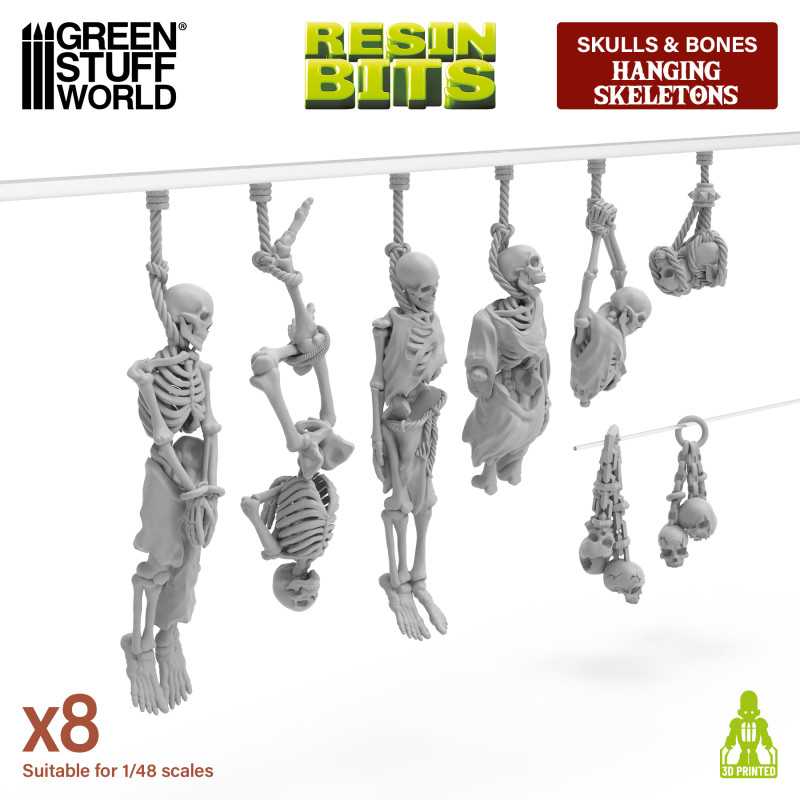 Green Stuff World Hanging Skeletons 1:48