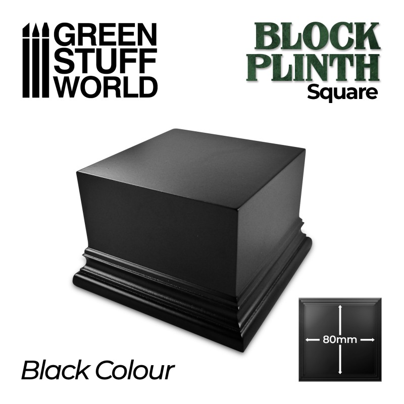 Square Top Display Plinth 8x8 cm - Black