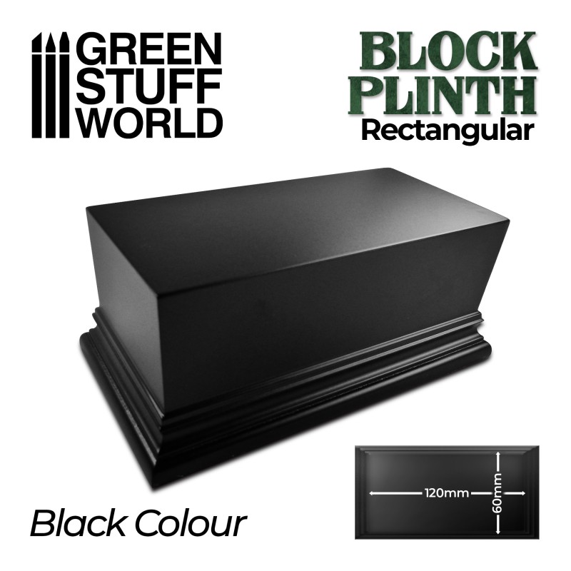 Rectangular Top Display Plinth 12x6cm - Black