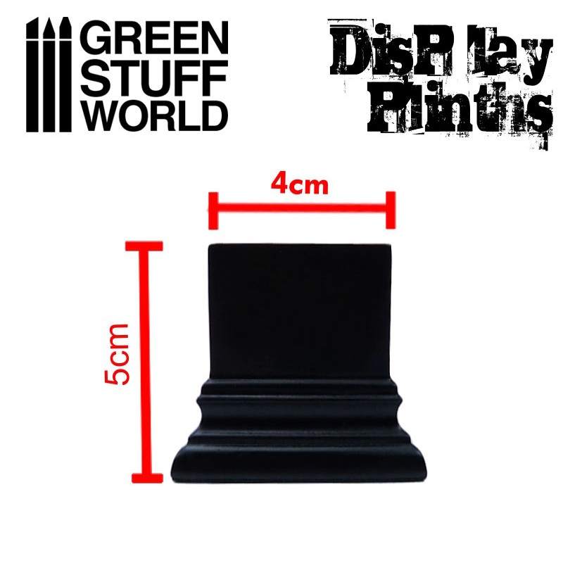 Square Top Display Plinth 4x4 cm - Black