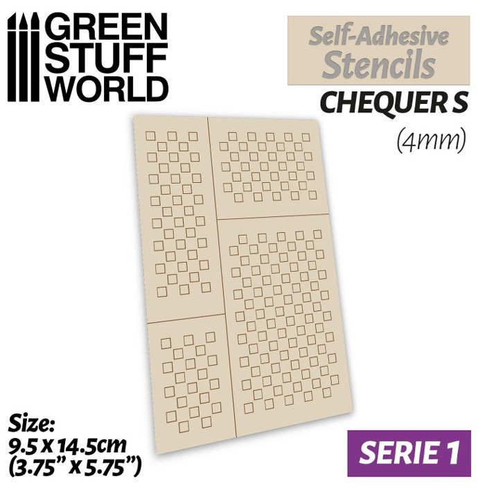 Self-Adhesive Stencils - Chequer S