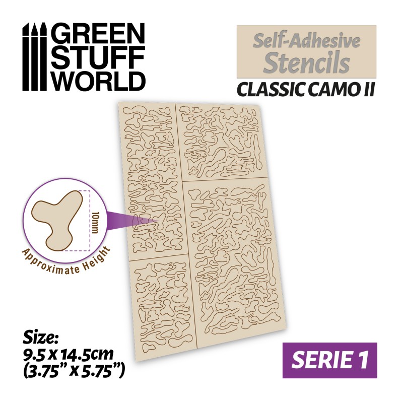 Self-Adhesive Stencils - Classic Camo 2