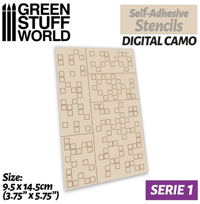 Self-Adhesive Stencils - Digital Camo