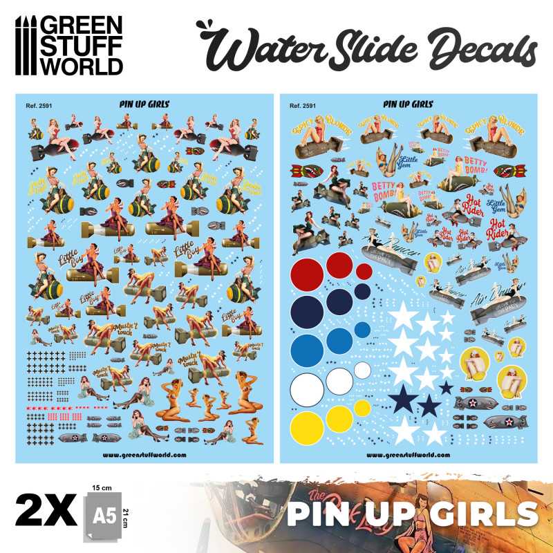 Waterslide Decals - Pin Ups