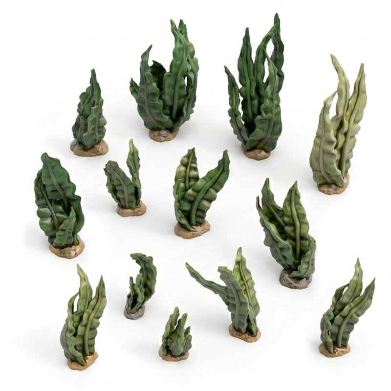 Green Stuff World 3D Printed Set - Curly Sea Weeds 1:48-1:35