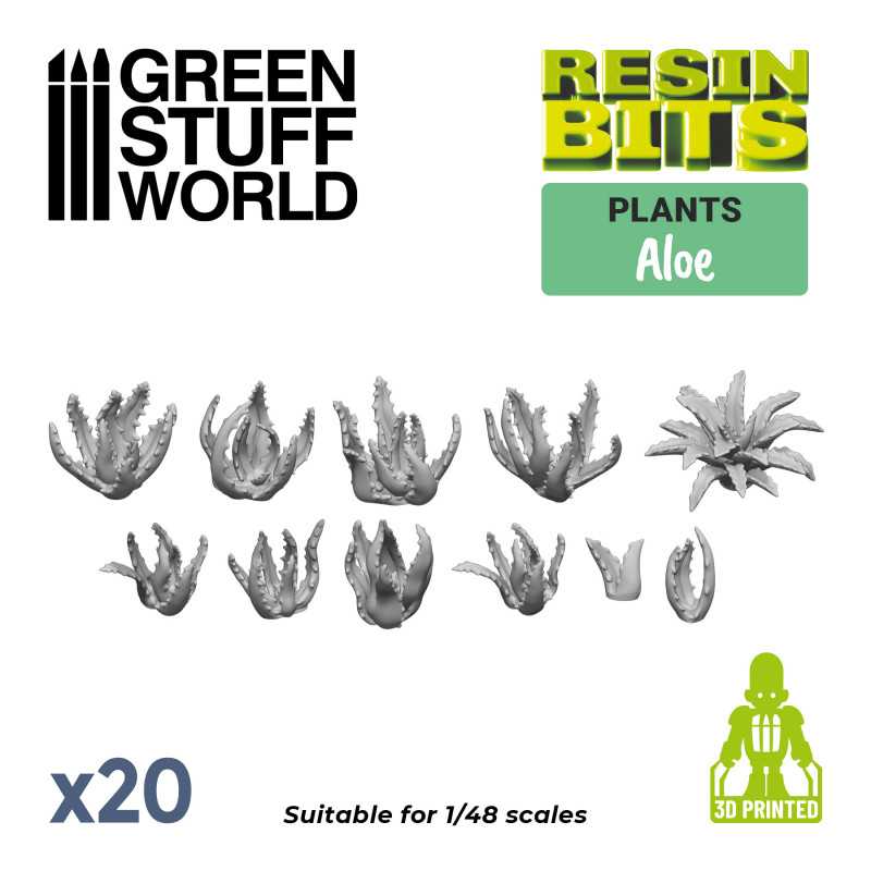 3D Printed Set - Aloe Resin Plants