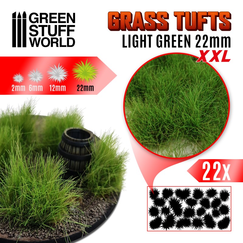 Grass Tufts XXL - 22mm Self-Adhesive - Light Green