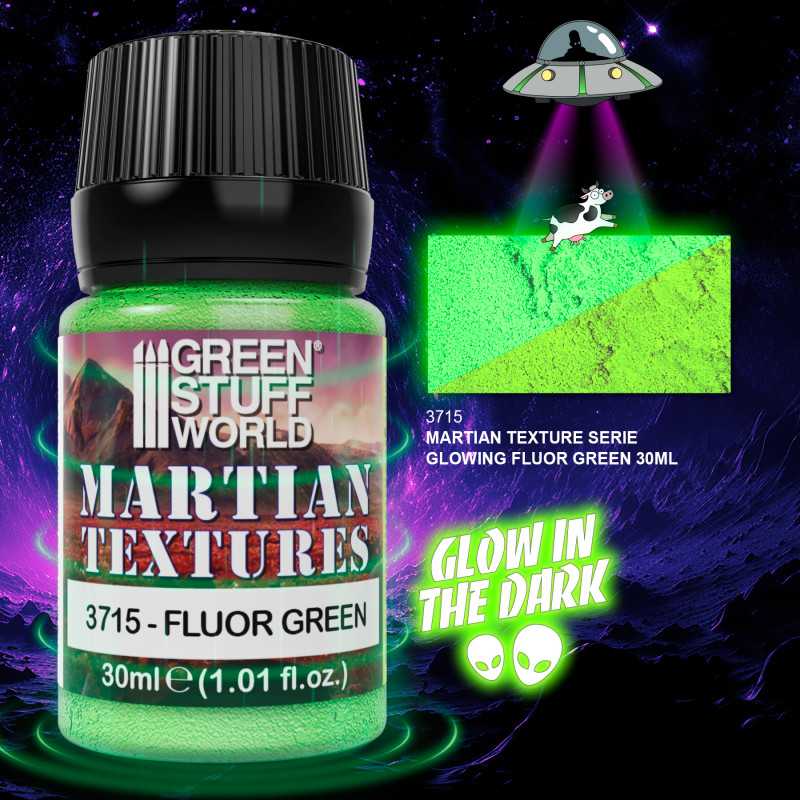 Martian Textures - Glowing Fluor Green