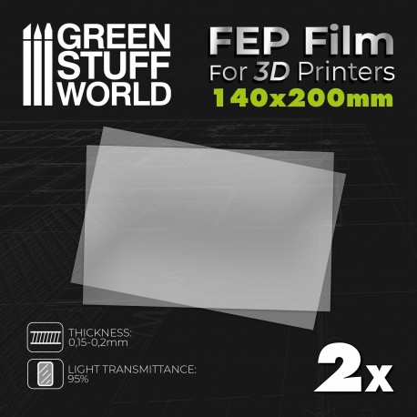 FEP film 7.87 x 5.51in - ONLY 3 AVAILABLE AT THIS PRICE