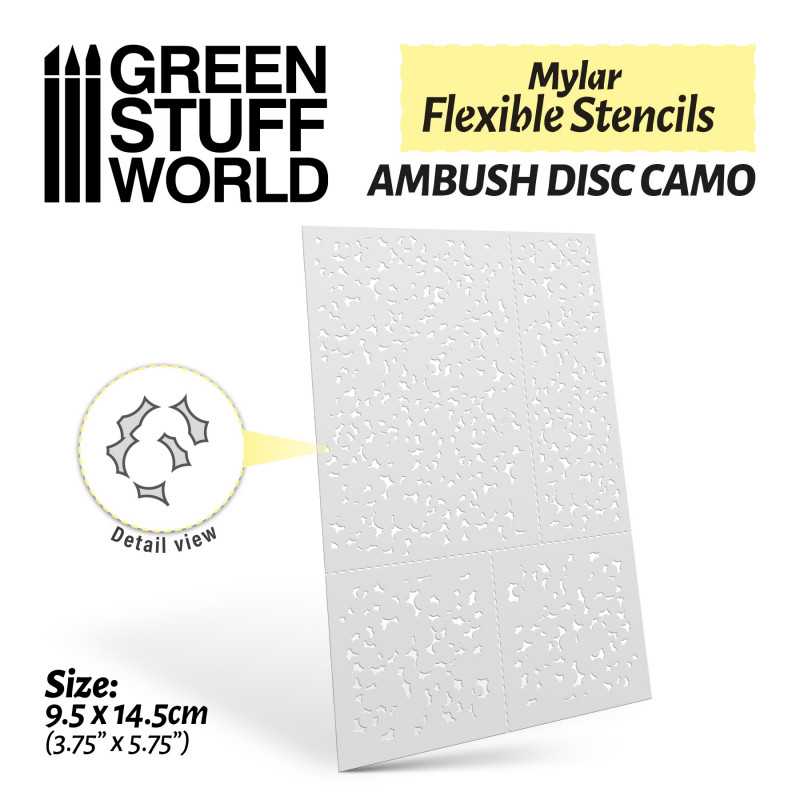 Flexible Stencils - AMBUSH DISC CAMO (Various Sizes)