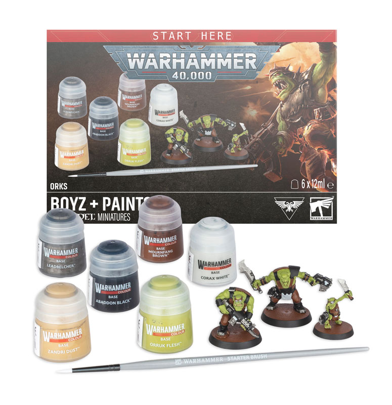 Warhammer 40,000 Orks Boyz + Paints