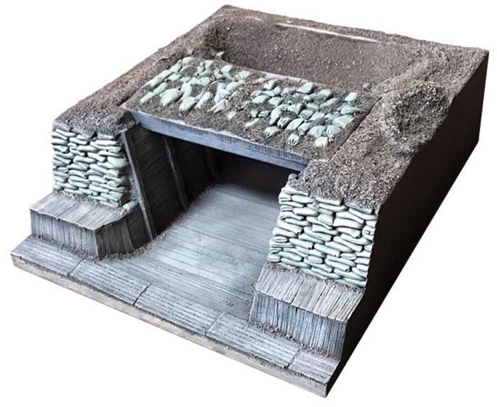 Trench Section No. 4 Mortar Emplacement with Removable Cover