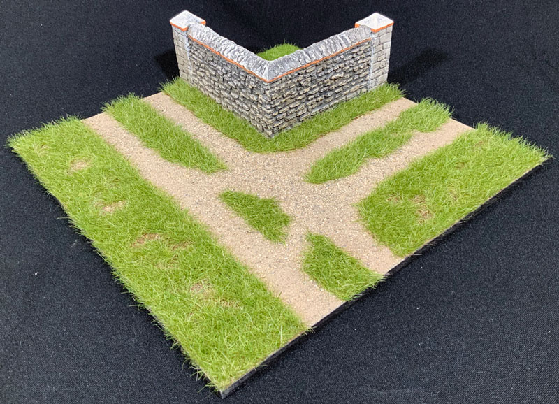 12 x 12 Road Intersection with Corner Wall Scenic Base