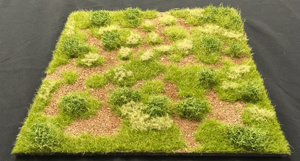 12in x 12in Grass Field with Weeds Scenic Base