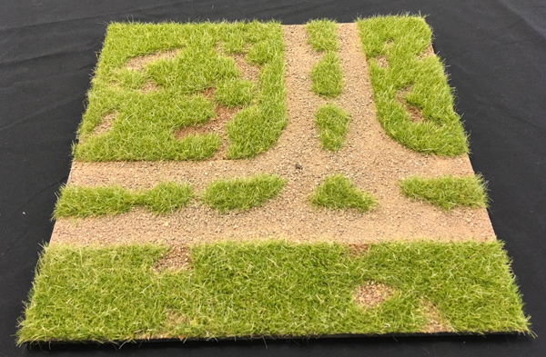 12in x 12in Grass Field with Road Intersection