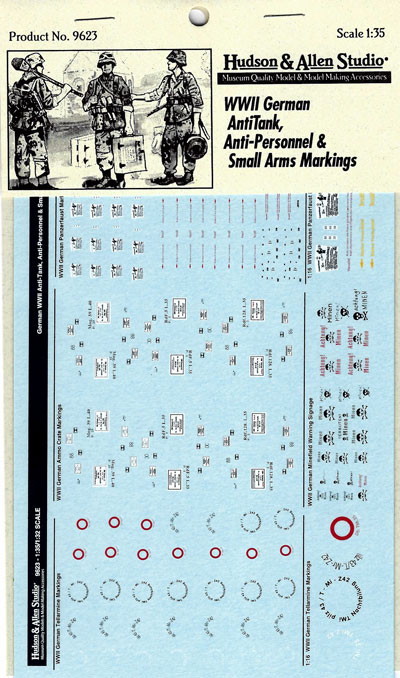 German Anti-Tank, Anti-Personnel & Small Arms Makings Decals