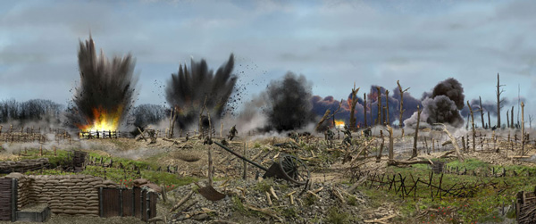 WWI Warscape 1 Scenic Backdrop