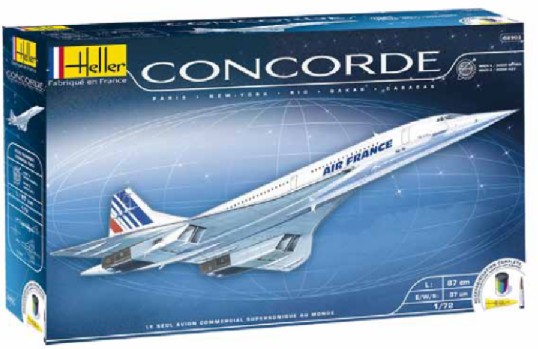 Concorde Air France Commercial Airliner w/Paint & Glue