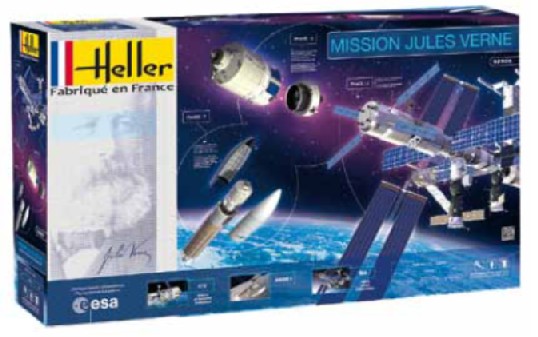 Mission Jules Verne Space Set: ATV, Ariane 5 & International Space Station w/Paint & Glue