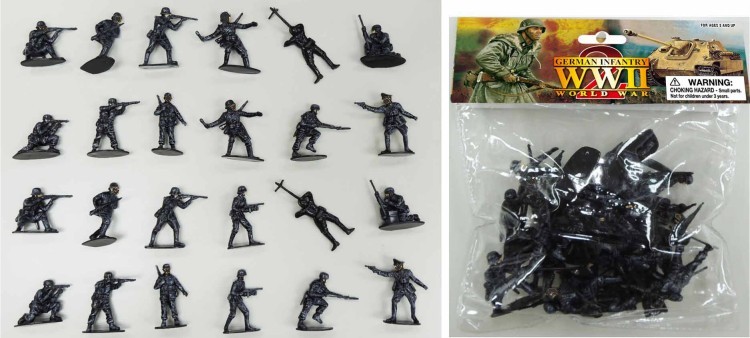 WWII German Infantry Figures (24 Gray) (Bagged)
