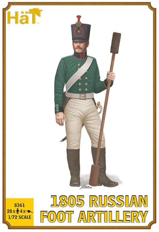 HAT 1805 Napoleonic Russian Artillery with (1/2 pud) 20lb unicorn