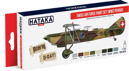 Red Line: WWII Swiss Air Force 1930s-1940s Paint Set (8 Colors) - Optimized For Airbrush - 17ml Bottles ONLY 1 AVAILABLE