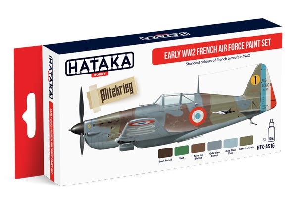 Red Line: Early WWII French Air Force Paint Set (6 Colors) - Optimized For Airbrush - 17ml Bottles