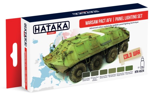 Red Line: Warsaw Pact AFV/Panel Lighting Paint Set (6 Colors) - Optimized For Airbrush - 17ml Bottles